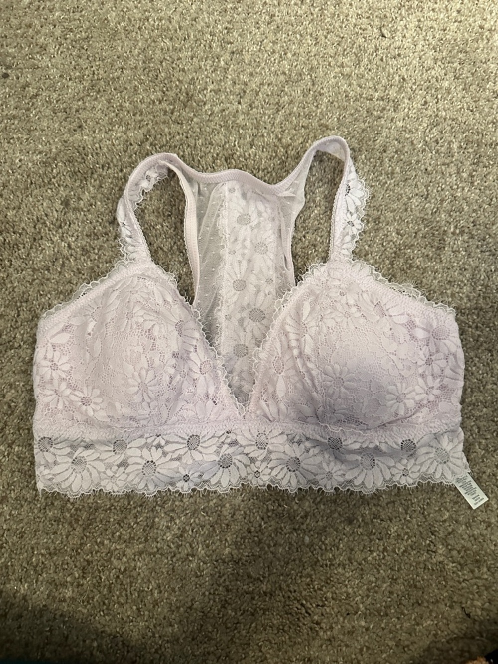 aerie Lace Racerback Bralette in Light Lavender